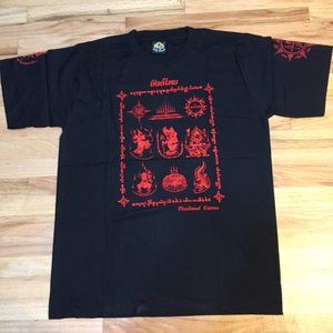 "NWOT" Thai Sak Yant Designs Tee shirt, Black, Large